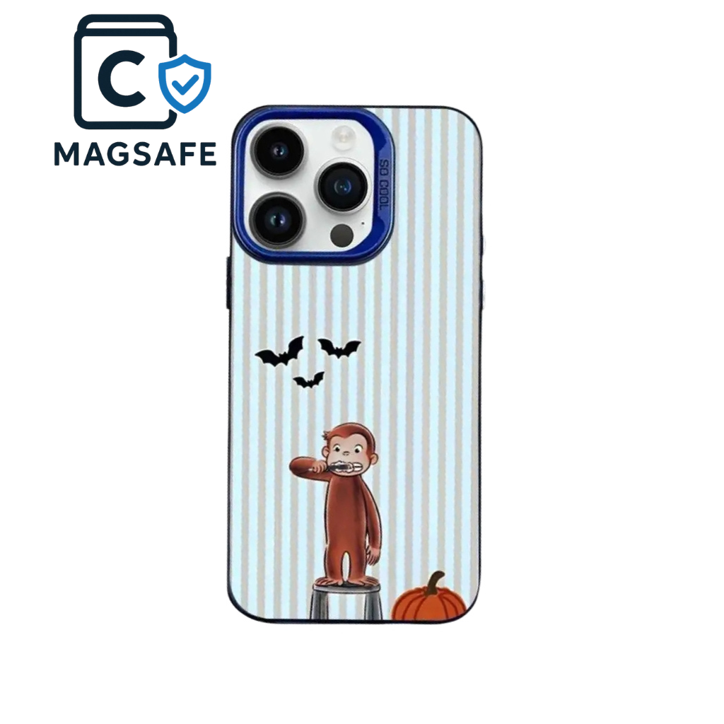 Monkey Pumpkin Light blue Striped