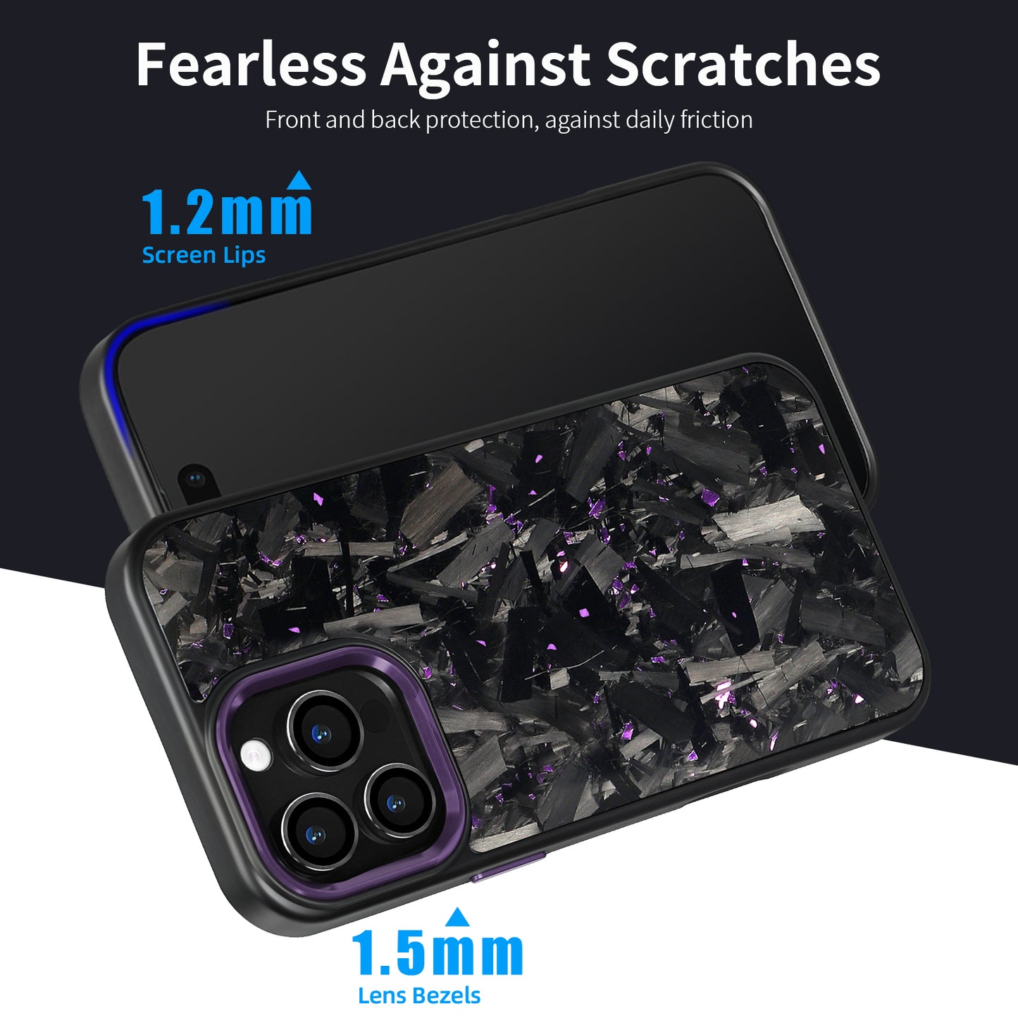 3.large grain forged carbon fiber blackcolor metal frame purple