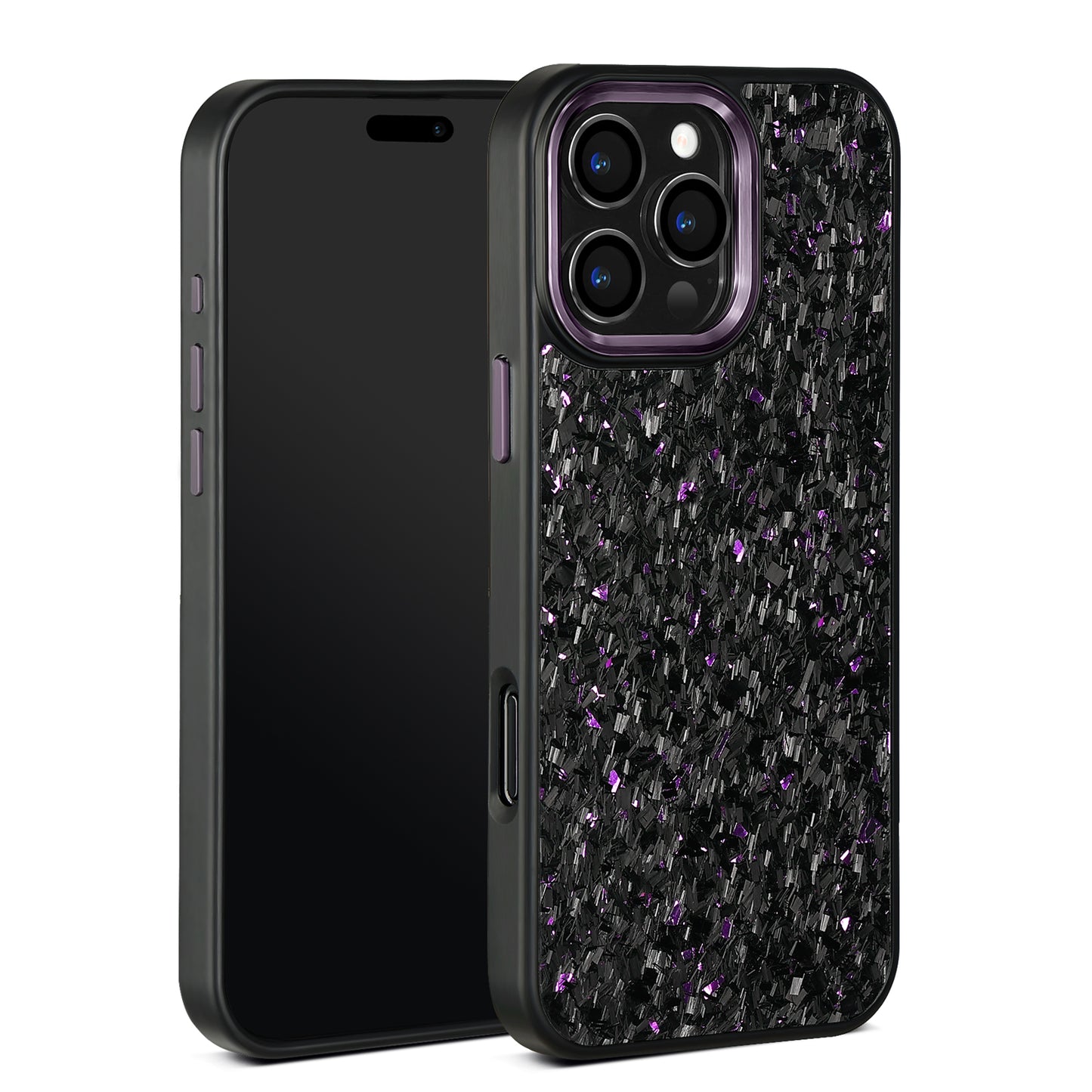 1. fine grain forged carbon fiber price blackcolor metal lens purple