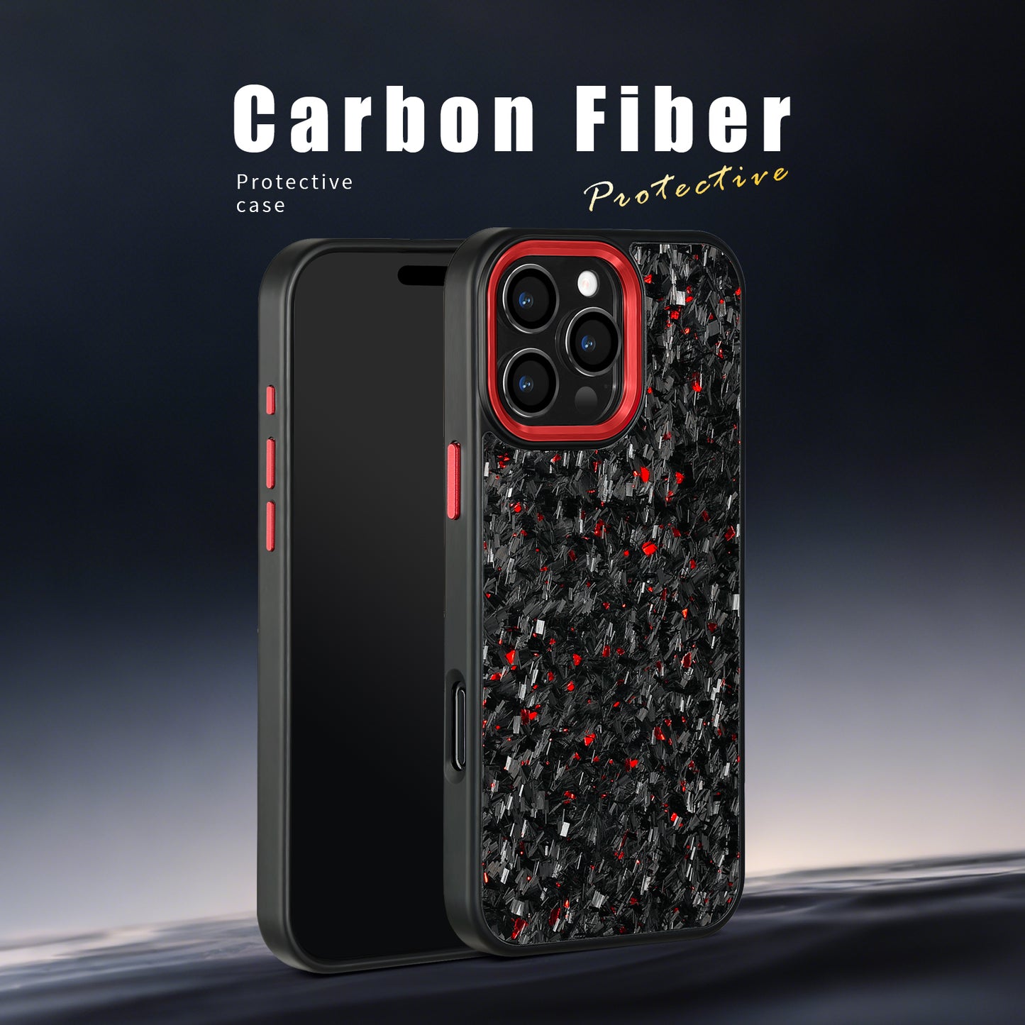 1. fine grain forged carbon fiber price blackcolor metal lens blue