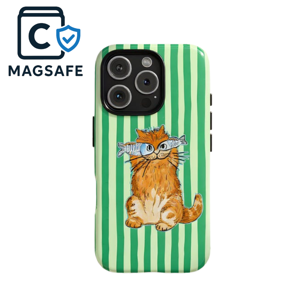 Crazy Cat Green Stripes