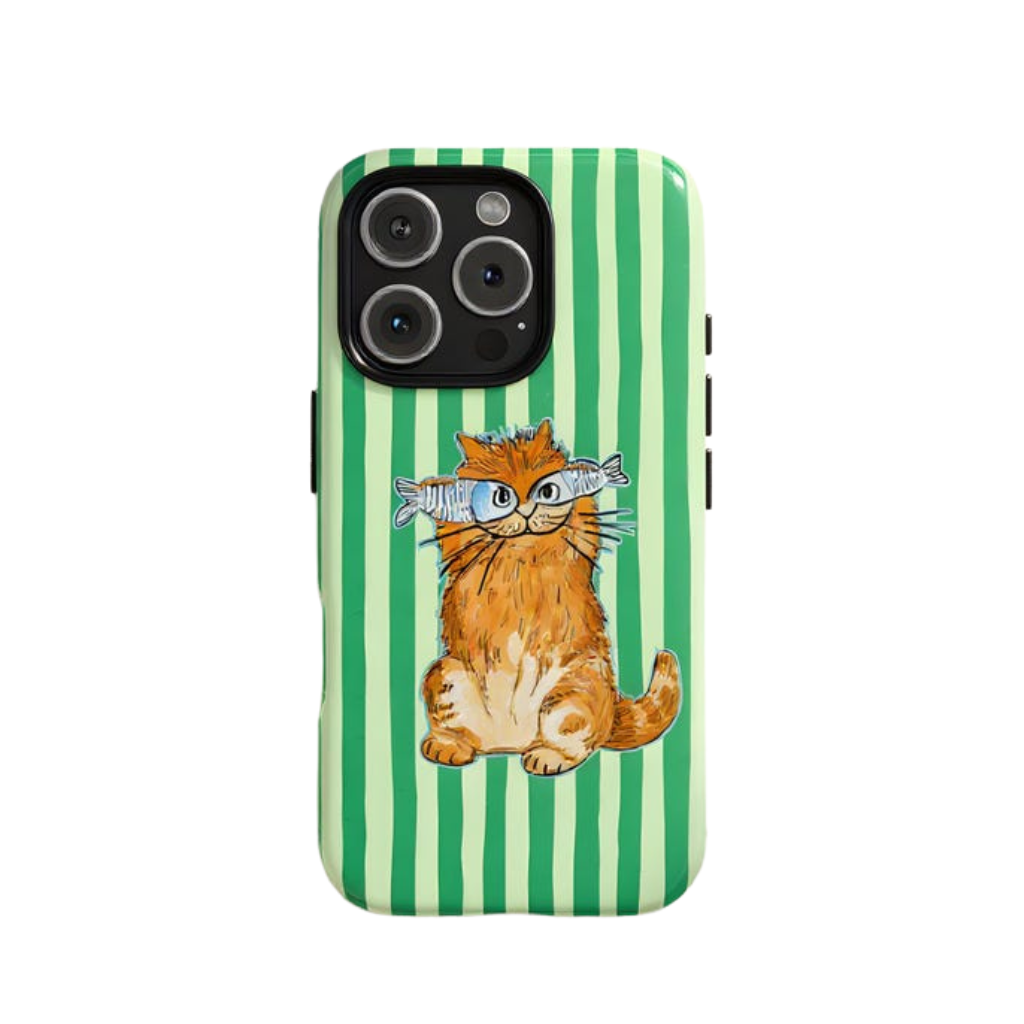Crazy Cat Green Stripes