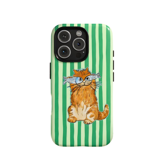 Crazy Cat Green Stripes